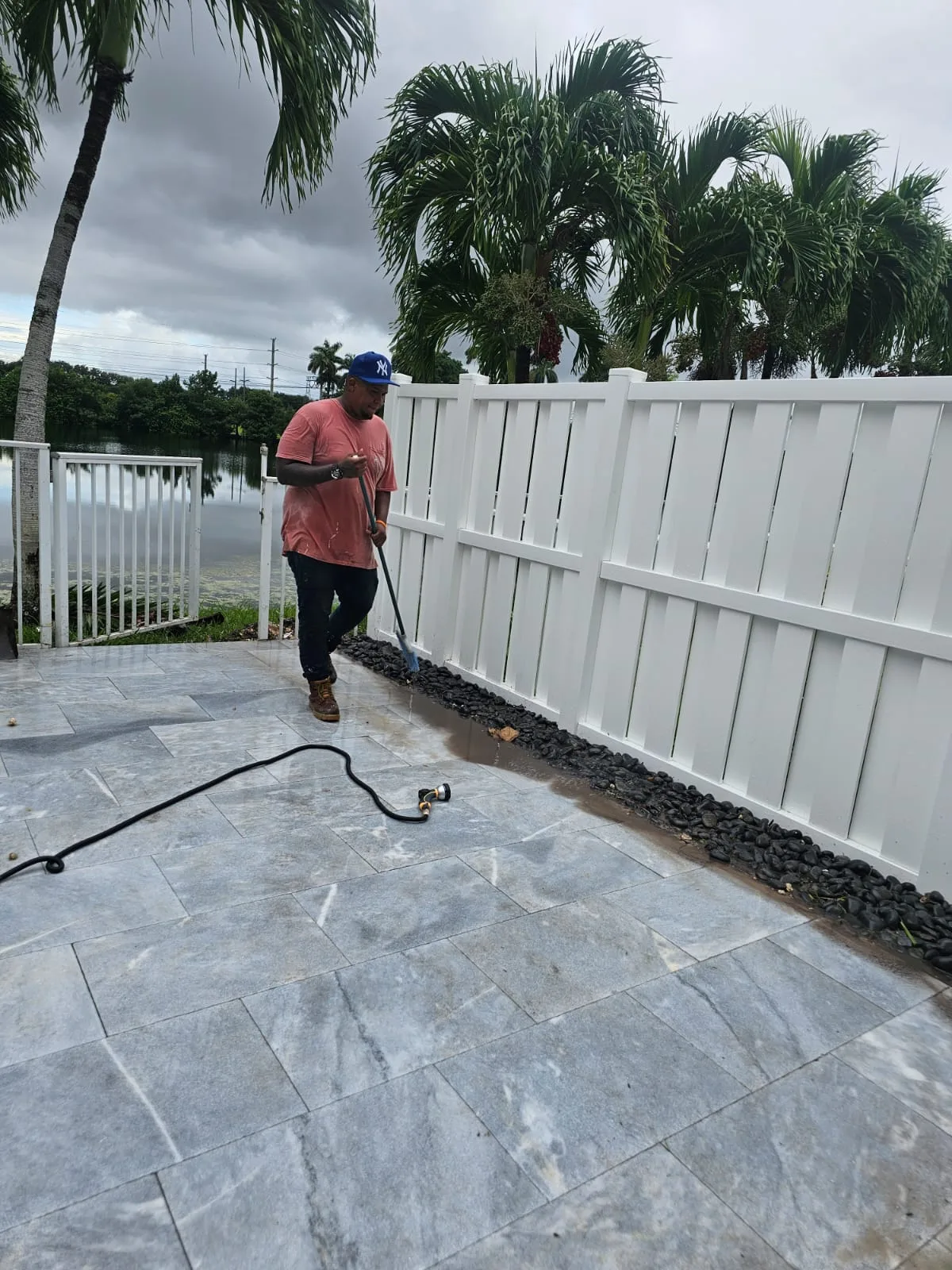 Cleanup after fence installation
